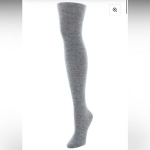 ‼️RARE‼️🎸Natori🎸🔥NWT🔥Regent Rib Knit Cashmere Sweater Tights in Heather Grey—S/M